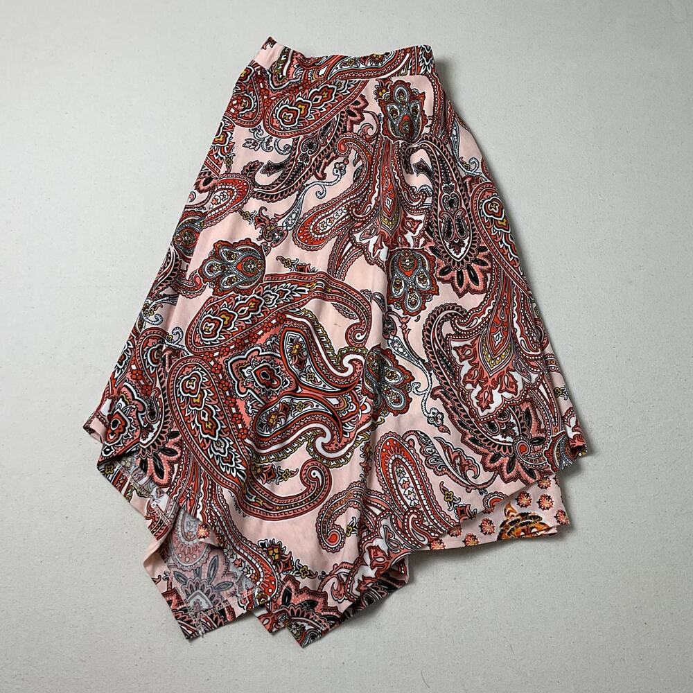 Est 1946 Womens Midi Handkerchief Skirt Autumn Color Paisley 18/20W